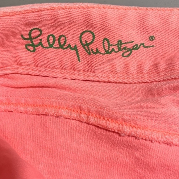 LILLY PULITZER Pink/Coral Worth Skinny Mini Zip Size 12 - Picture 7 of 16